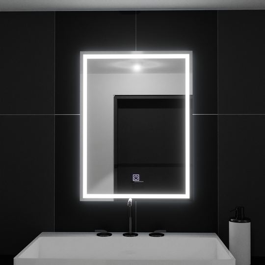 Négyszögletű LED-es tükör, 50x70cm, KERET Basic Touch Mirrors Korman C Alapértelmezett cím Alessandro Design