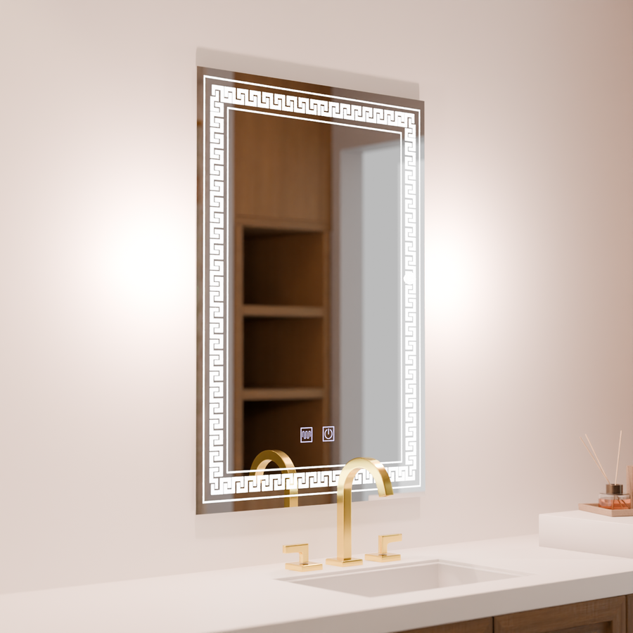 Téglalap alakú LED-es tükör, 60x80 cm, Touch Vivido, páramentesítő rendszer, szabályozható tükrök Korman E alapértelmezett cím Alessandro Design