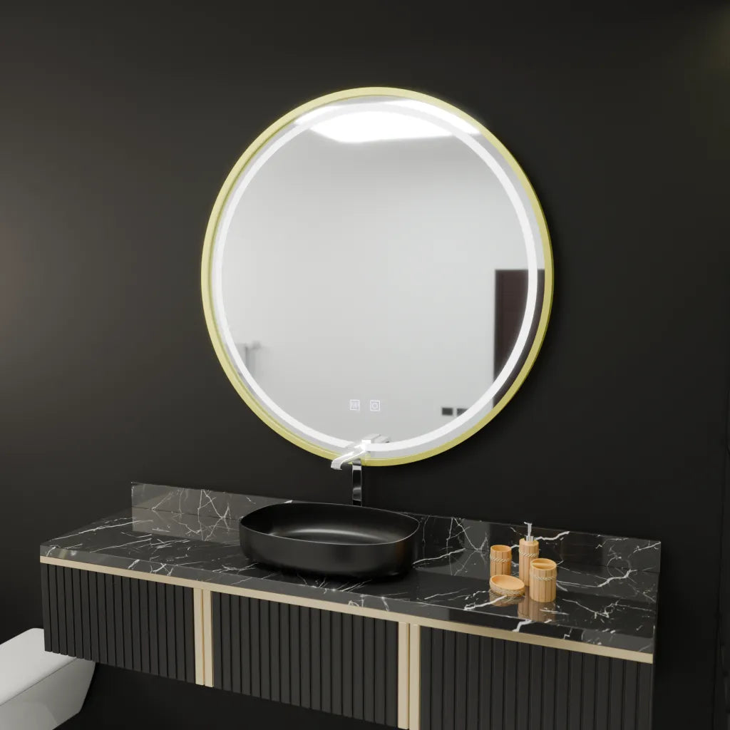 Oglinda LED Rotunda, 50cm, Glanz Touch, Sistem Dezaburire, Dimabila Oglinzi Korman E Default Title Alessandro Design