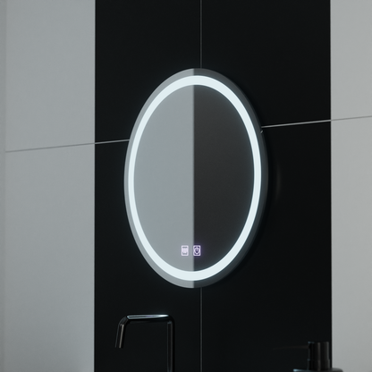Kerek LED-es tükör 50cm Lucea Touch Demister System Tükrök Korman E Alapértelmezett cím Alessandro Design