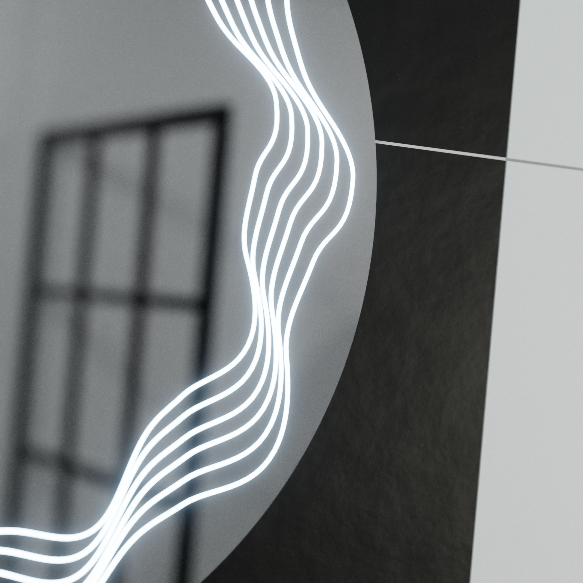 LED kerek tükör 60 cm, Flusso Touch, páramentesítő rendszer, szabályozható tükrök Korman E alapértelmezett cím Alessandro Design