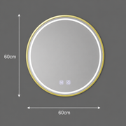 Kerek LED-es tükör, 60cm, Glanz Touch, Páramentesítő rendszer, Tompítható