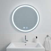 LED-es kerek tükör, 60 cm, érintőlámpa, páramentesítő rendszer, szabályozható tükrök Korman E alapértelmezett cím Alessandro Design