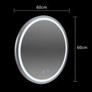 Kerek LED-es tükör, 60cm, Lucea Touch, Páramentesítő rendszer, Szabályozható