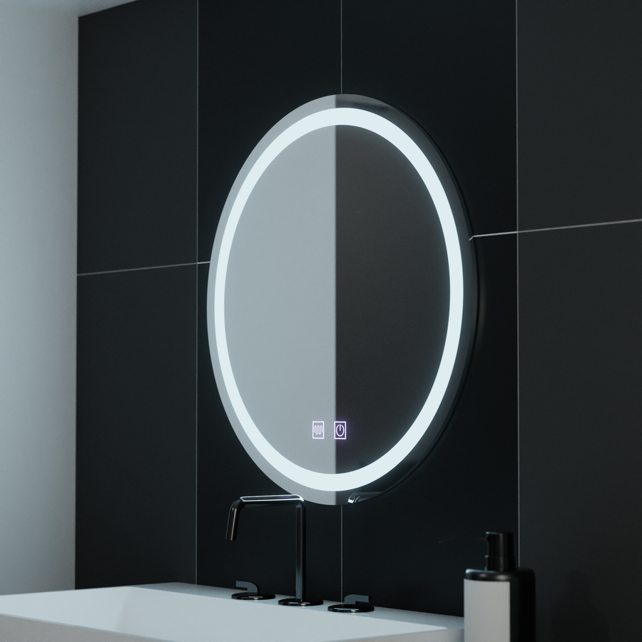 LED-es kerek tükör, 70 cm, érintőlámpa, páramentesítő rendszer, szabályozható tükrök Korman E alapértelmezett cím Alessandro Design