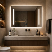 Giga LED tükör, 80x60cm, Ezüst, Touch, 6000K fény