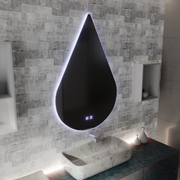 Mirror LED Touch River Demist rendszer 80X120cm, csepp alakú. Tükrök Korman E Alapértelmezett cím Alessandro Design