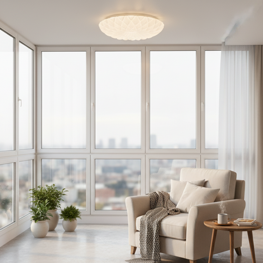 LED mennyezeti lámpa 23 cm, 22W, 3000K / 4000K / 6000K, fehér, fém és akril LED mennyezeti lámpák Alapértelmezett cím Alessandro Design