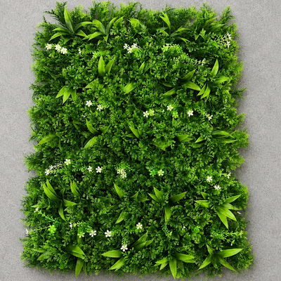 Mesterséges növény élő kerítés panel őszibarack levelek keveréke, 40 x 60 cm, zöld