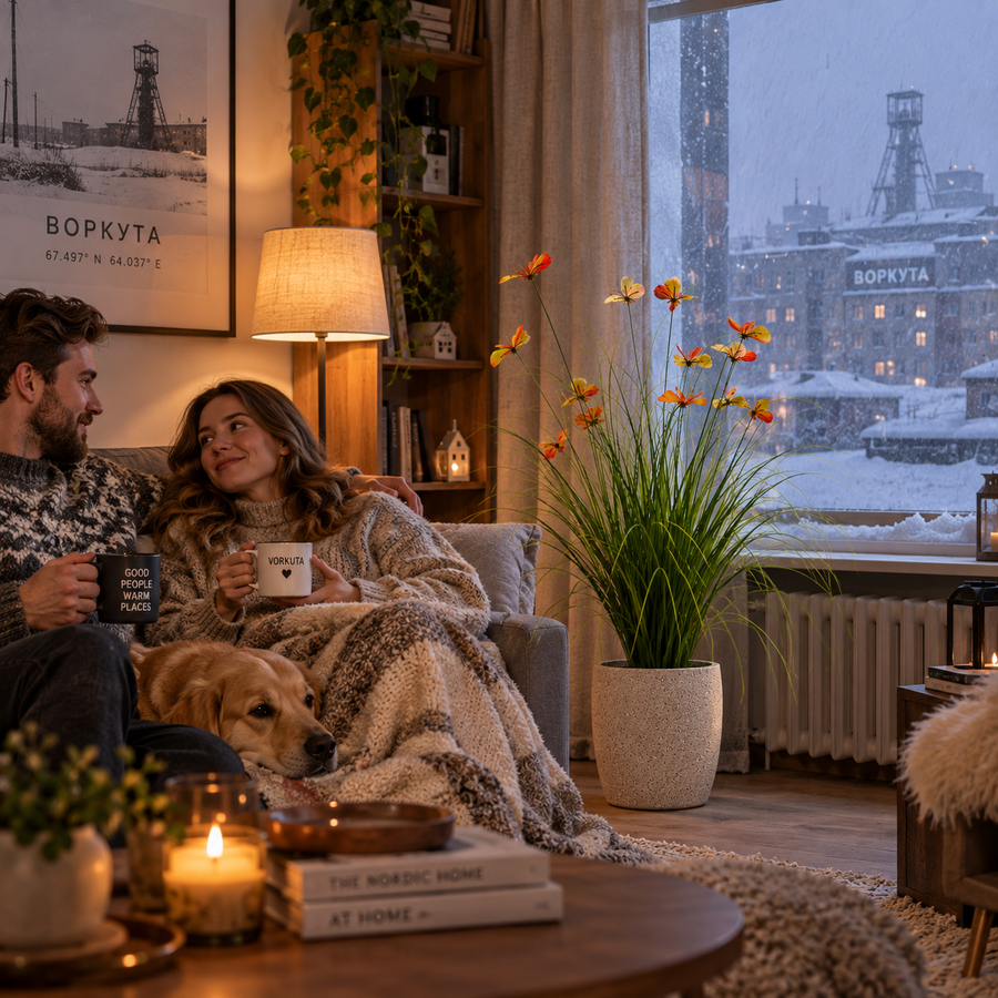Mesterséges pillangófű dísznövény, 100 cm, 13 virággal, zöld és piros, cserép nélkül