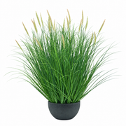 Mesterséges növény, rókafarkú cserepes díszfű, 70 cm, 25 fűszerrel, zöld és rózsaszín
