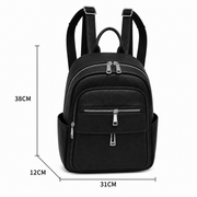 Rucsac Urban PLOVDIV, 38x31x12 cm, Material PU, Negru