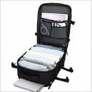 Utazási üzleti hátizsák ALMATY, USB porttal, 31x22x46 cm Oxford, fekete