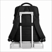 Utazási üzleti hátizsák ALMATY, USB porttal, 31x22x46 cm Oxford, fekete