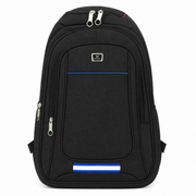 Rucsac Travel Business BAKU, 48x32x18 cm, Oxford, Negru si Albastru