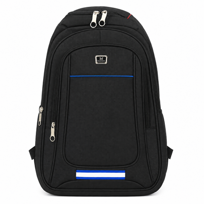 Rucsac Travel Business BAKU, 48x32x18 cm, Oxford, Negru si Albastru