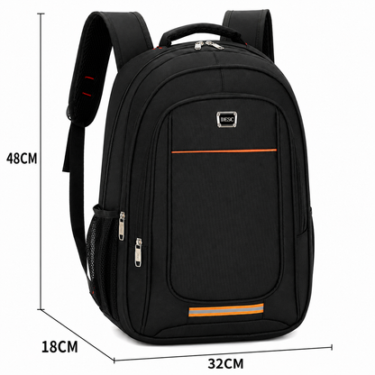Rucsac Travel Business BAKU, 48x32x18 cm, Oxford, Negru si Portocaliu