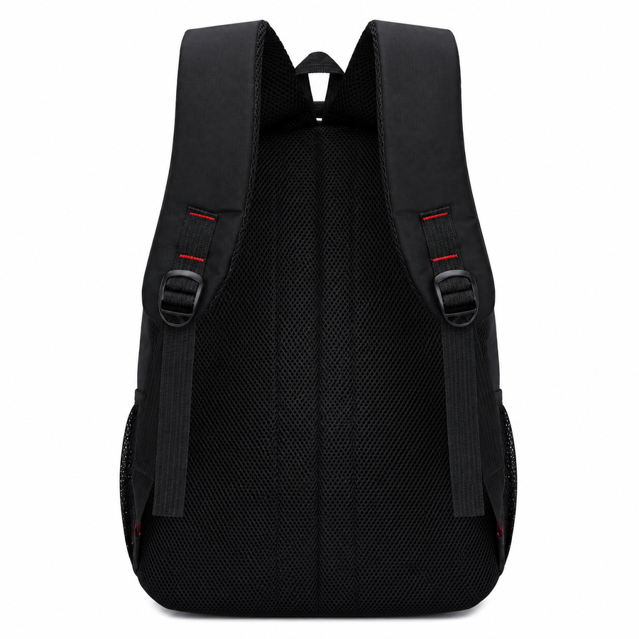 Rucsac Travel Business BAKU, 48x32x18 cm, Oxford, Negru si Portocaliu
