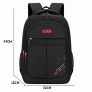 Rucsac Travel Business GANJA, 48x32x15 cm, Oxford, Negru si Rosu