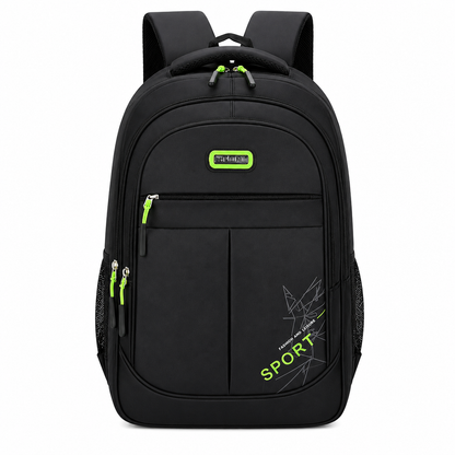 Rucsac Travel Business GANJA, 48x32x15 cm, Oxford, Negru si Verde