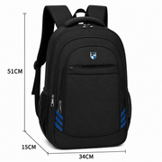 Rucsac Travel Business NAKHCHIVAN, 51x34x15 cm, Oxford, Negru si Albastru
