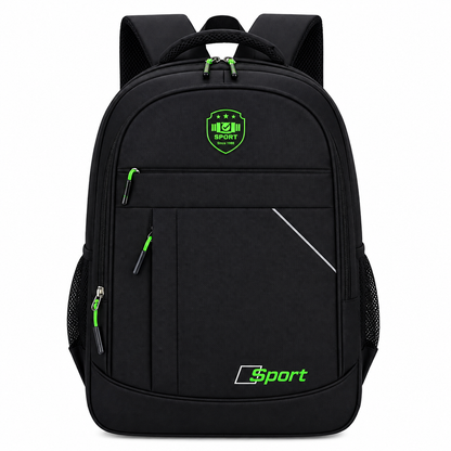 Rucsac Travel Business QABALA, 48x32x15 cm, Oxford, Negru si Verde