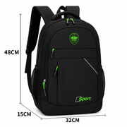 Rucsac Travel Business QABALA, 48x32x15 cm, Oxford, Negru si Verde
