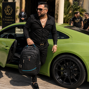 Rucsac Travel Business SHAHRISABZ, 48x33x16 cm, Oxford, Negru si Albastru