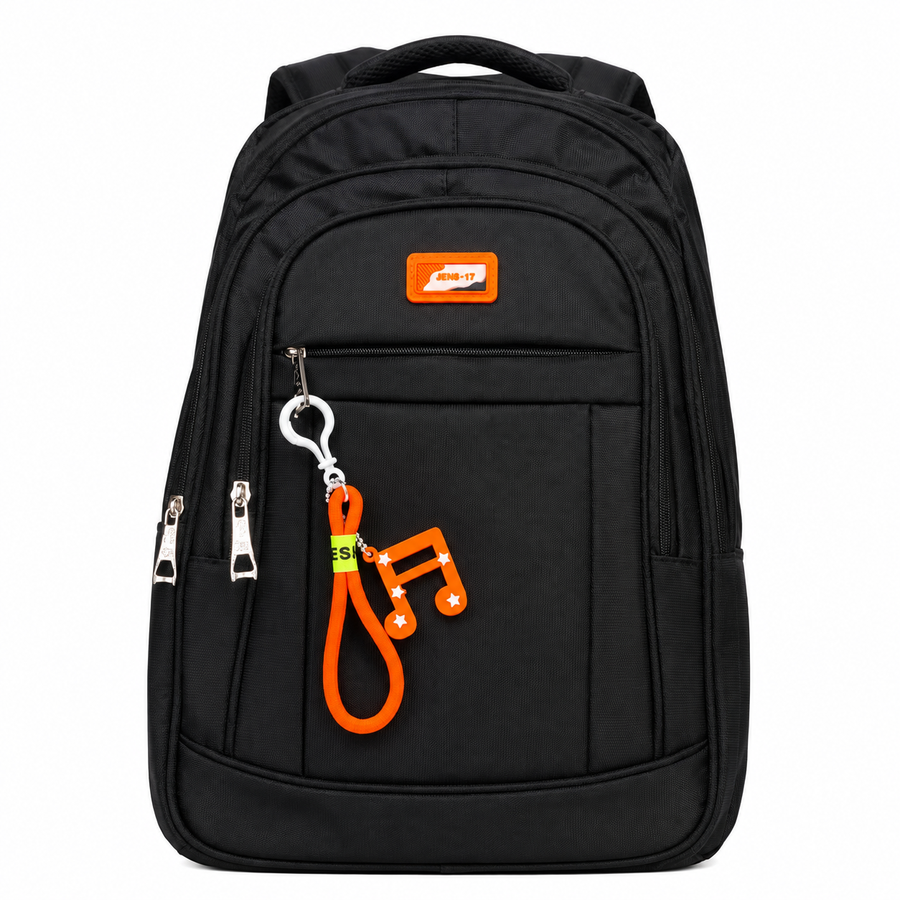 Rucsac Travel Business TALOYOAK, 47x33x15 cm, Oxford,  Negru si Portocaliu