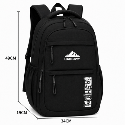 Rucsac de Scoala NAMANGAN, 49x34x19 cm, Oxford, Negru