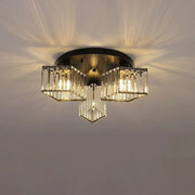 Sasha Modern Classic csillár, LC117/3BK, 3x E27, fém és kristály, fekete, lámpaernyő