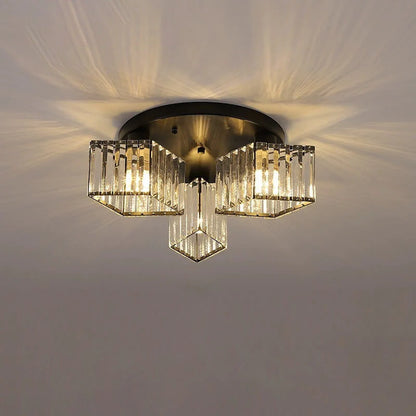 Sasha Modern Classic csillár, LC117/3BK, 3x E27, fém és kristály, fekete, lámpaernyő