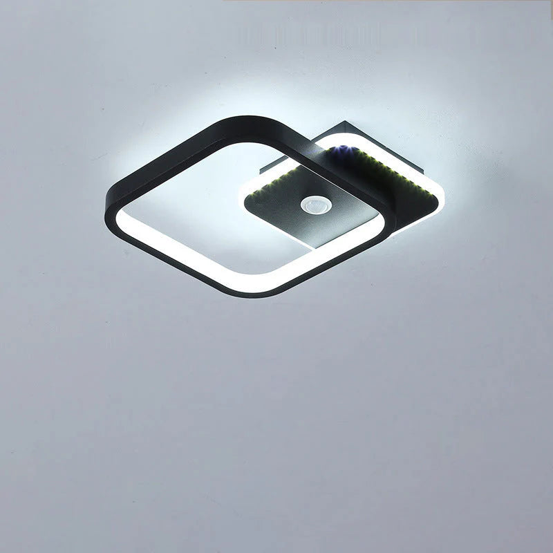 LED csillár mozgásérzékelővel PS510BK, 16W, hideg/meleg/semleges fény 3000K/4000K/6000K, fém és akril