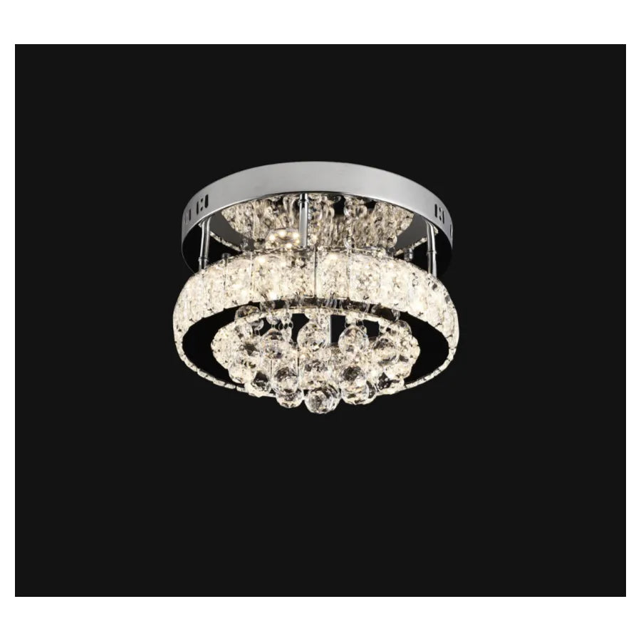 LED -csillár Abel 24W Crystal, 47 cm átmérőjű, hideg/forró/semleges fény, fényes króm