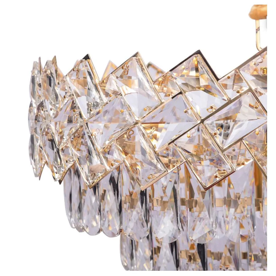 Crystal Chandelier Windsor Noble 5xe27, 40 cm átmérőjű, fényes arany, állítható magasság