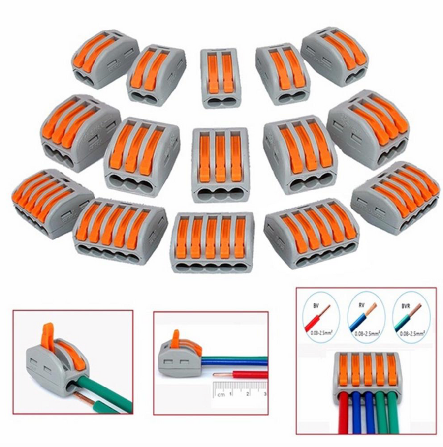 Csatlakozó a LED -csillárhoz / tükörhez - gyors, 2 oszlop, beépítés csavar nélkül
