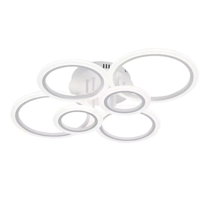 LED -csillár Betty 82W távirányítóval, 6 kör, hideg/forró/semleges fény, instabil, fehér