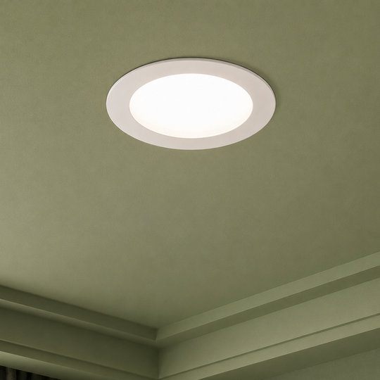AKTOBE LED Spot, Ø16,8 cm, 12 W, kerek, hideg fény, fehér, fém és akril