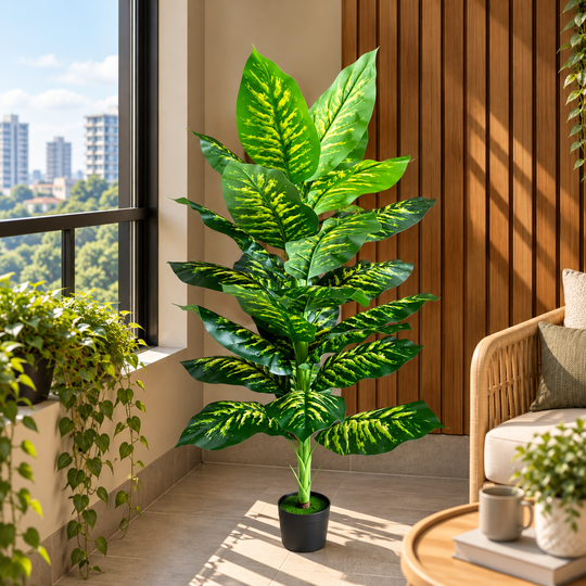 Dieffenbachia mesterséges növény, 150 cm, zöld