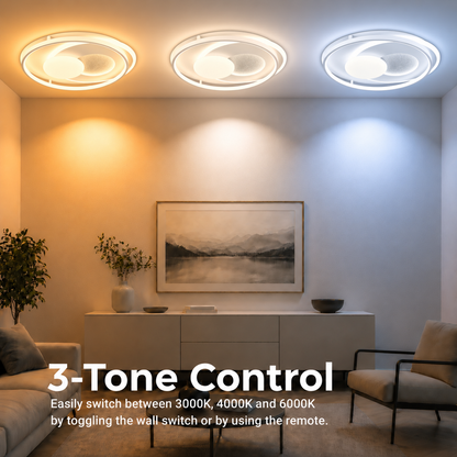 LED-es csillár távirányítóval ISTARAVSHAN, Kerek forma, 86W, Hideg/Meleg/Semleges fény, Szabályozható, Fehér