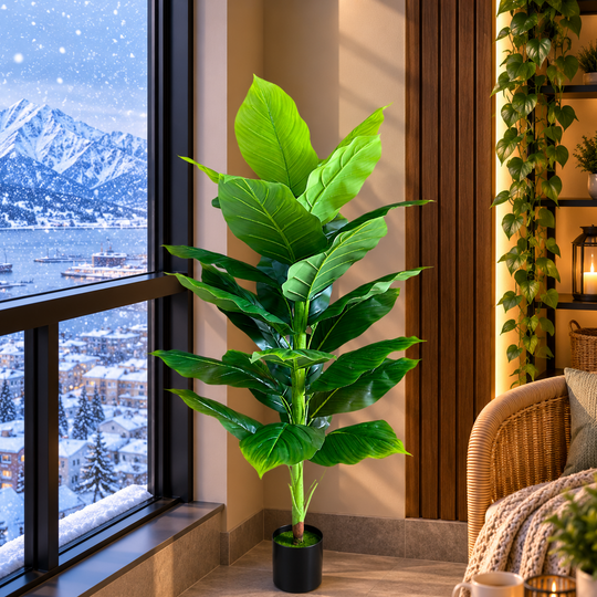 Musa Banana típusú mesterséges növény, 150 cm, zöld