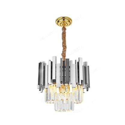 Crystal Chandelier Blois Noble 5XE14, 40 cm átmérőjű, ezüst, állítható magasság