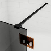 Paravan duș Walk-In 100x195 cm, sticlă securizată 8 mm, gri, profil metalic rezistent