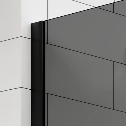 Paravan duș Walk-In 100x195 cm, sticlă securizată 8 mm, gri, profil metalic rezistent