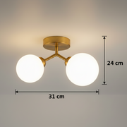 ORBS kristálycsillár, 31cm, 2xG9, Földgömb, arany
