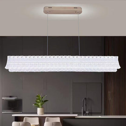 LED csillár távirányítóval, felfüggesztett TAMY 160W, lineáris, hideg/meleg/semleges fény, arany, állítható magasságú
