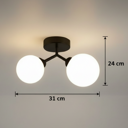 ORBS kristálycsillár, 31cm, 2xG9, Globes, Fekete