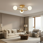 LED és kristály csillár ORBIT, 66cm, 3xE27, Globes, Gold