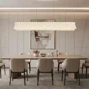 LED csillár távirányítóval, felfüggesztett TAMY 160W, lineáris, hideg/meleg/semleges fény, arany, állítható magasságú