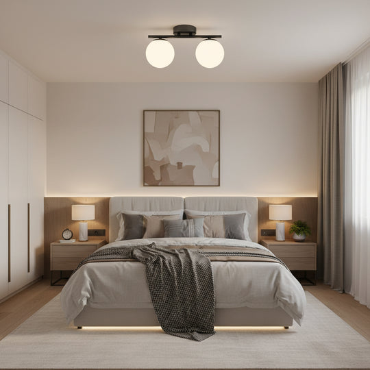 ORI LED és kristály csillár, 30cm, 2xG9, Globes, Fekete